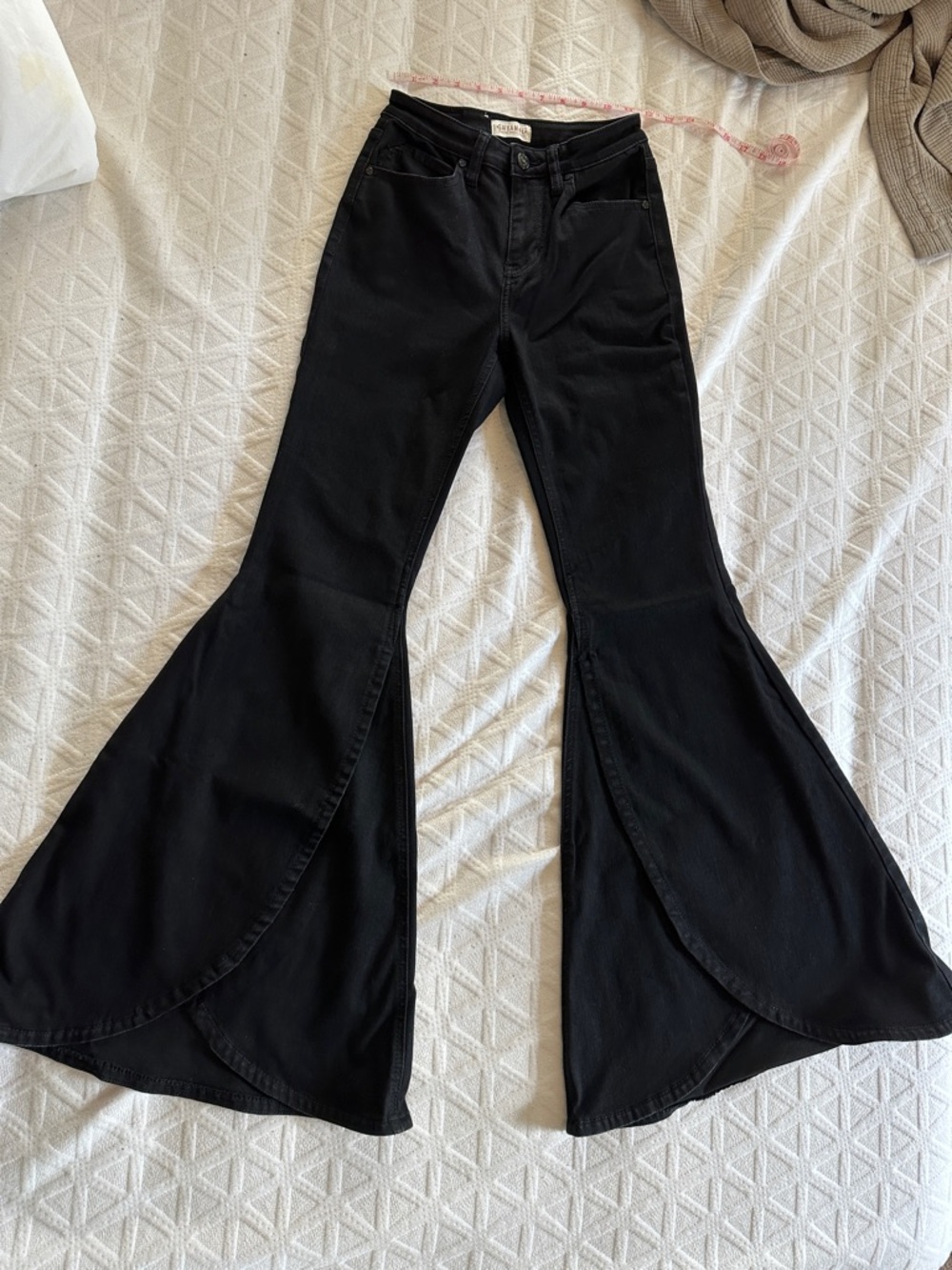 Shyanne Western Black Bell Bottom Flare Stretch Jeans